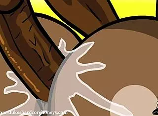 Ebony BBW Takes Huge Cock Up Ass!