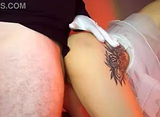 chise and elias share a hot wedding night with ball licking and blowjob in costumes