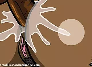 Ebony BBW Takes Huge Cock Up Ass!