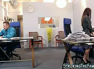 Little teen stepdaughter gives handjob!