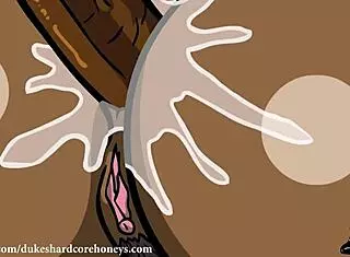 Ebony BBW Takes Huge Cock Up Ass!