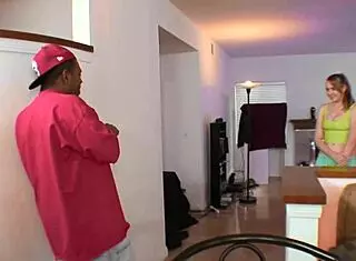 Thick Cock Black Dude Enjoys Interracial Sex With Perfect Little 18+ White Slut Whore Cagle.