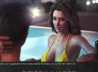 wife and stepmother kissing in 3d porn game?