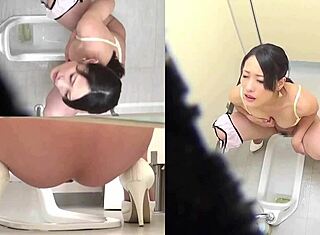 Japonská holka dosáhne vrcholu v záchodovém orgasmovém scéně. Divoké na pohled!
