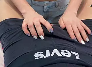 Blonde Suggestively Sucks Monster Cock and Rides to Cum on Tits