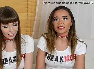 alex blake and naudi nala chat before interracial double blowjob