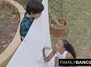 Trouble Maker Boy Spies Black Stepsister Olivia Jay During Yoga With Ricky Spanish