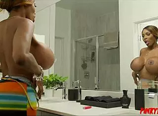 Brickzilla and lia lovely engage in raw fucking with monster cock on her big tits and ass in lias nightmare