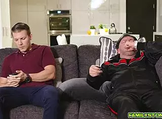 Pervy Stepmom Vibes Clit As Stepson Licks Her Pussy