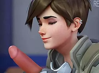Tracer engages in intense action with Redmoa in this animated scene