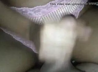 young wife having some private fun with her hands