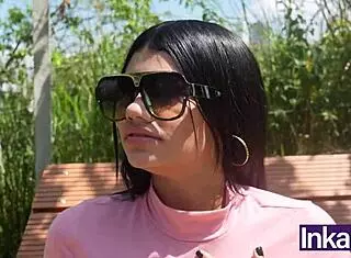 Teen Colombian swallows cum with disgust