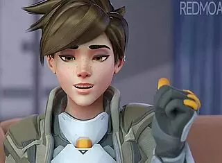 Tracer engages in intense action with Redmoa in this animated scene