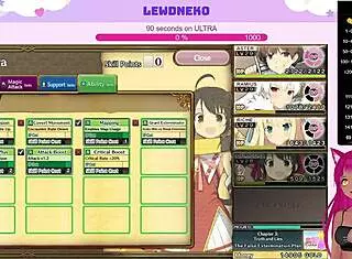 Vtuber Lewdneko plays Evenicle part 14 with big tits and creampie scenes 😏