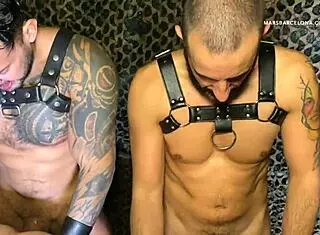 Gay amateurs engage in bareback assfucking orgy.