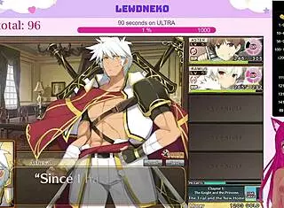 vtuber lewdneko plays evenicle part 2 with cute creampie and moaning.