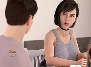 Young Asian gamer girl’s solo play in corset and stockings