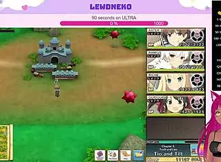 Vtuber Lewdneko plays Evenicle part 14 with big tits and creampie scenes 😏