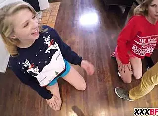 hot friends receive surprise gifts for christmas