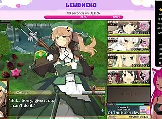 Vtuber Lewdneko plays Evenicle part 14 with big tits and creampie scenes 😏