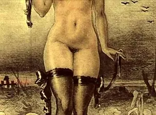 Vintage Erotic Drawings Featuring Hentai Anime Interracial Scenes