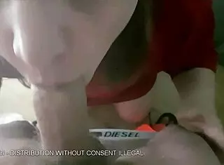 feminine gay guy gives breakfast blowjob early morning