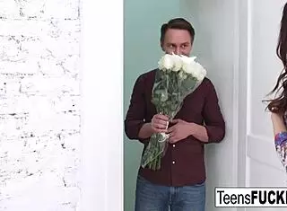 brunette teen roxy dee receives anal gift