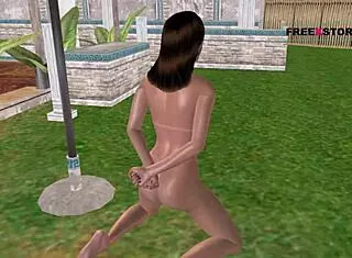 An animated 3d cartoon of a cute girl using carrot