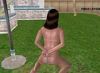 An animated 3d cartoon of a cute girl using carrot