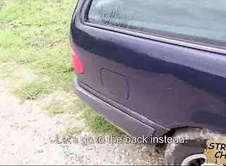 Desperate teen Christen Courtney fucks outdoors for a ride.