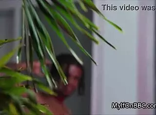 brunette milf titty fucks bbc in pool