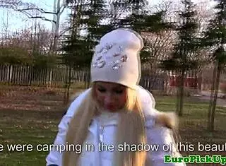 euro public sex slut jizzed on outdoors!