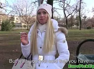 euro public sex slut jizzed on outdoors!