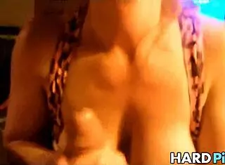 busty wife gives handjob at home