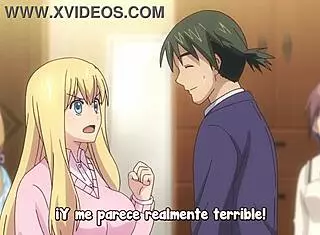 in nobunaga-sensei no osanazuma 12, the big tit wife gets sucked.
