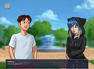 In Summertime Saga 33, the characters say, 'Let's explore this erotic hentai adventure together'