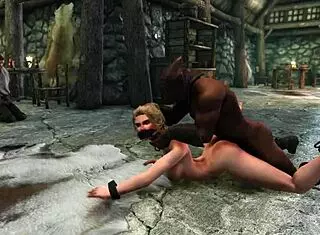 skyrim dark desires: sexy wife gerdur bound and assfucked 😈