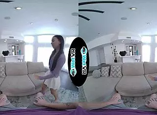 huge dick slides into skinny brunette pov