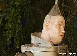 Blonde Couple Enjoys Holiday Parody Sex with Blowjob and Cumshot in Steamy Scene