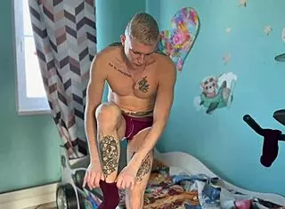 sexy twink naked workout stepfather notices cock?