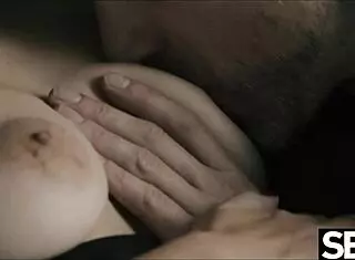 I watch her big natural tits bounce while riding her lover cowgirl