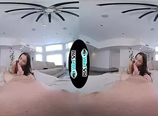 huge dick slides into skinny brunette pov