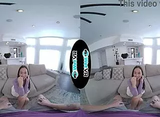 huge dick slides into skinny brunette pov