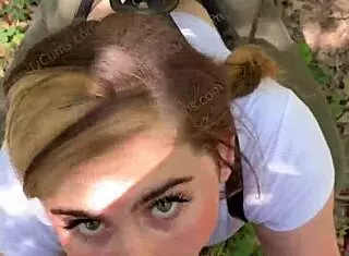 that random jogger is deepthroating me on the hiking trail, pov style