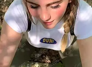 that random jogger is deepthroating me on the hiking trail, pov style