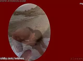 German MILF Enjoys Public Beach Activities