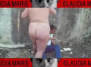 Impossible Positions To Lick Fat Woman's Pussy On Street, Loving Her Juices And Flows Until She Cums