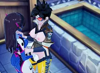 Dva And Tracer Eat Pussy And Trib In Overwatch Hentai