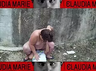 Impossible Positions To Lick Fat Woman's Pussy On Street, Loving Her Juices And Flows Until She Cums