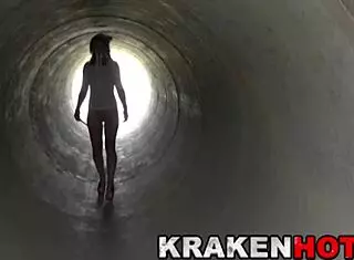 Hot redhead milf chats in outdoor casting interview